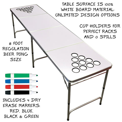 Dry Erase Portable Beer Pong Table