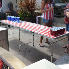American Flag Portable Beer Pong Table