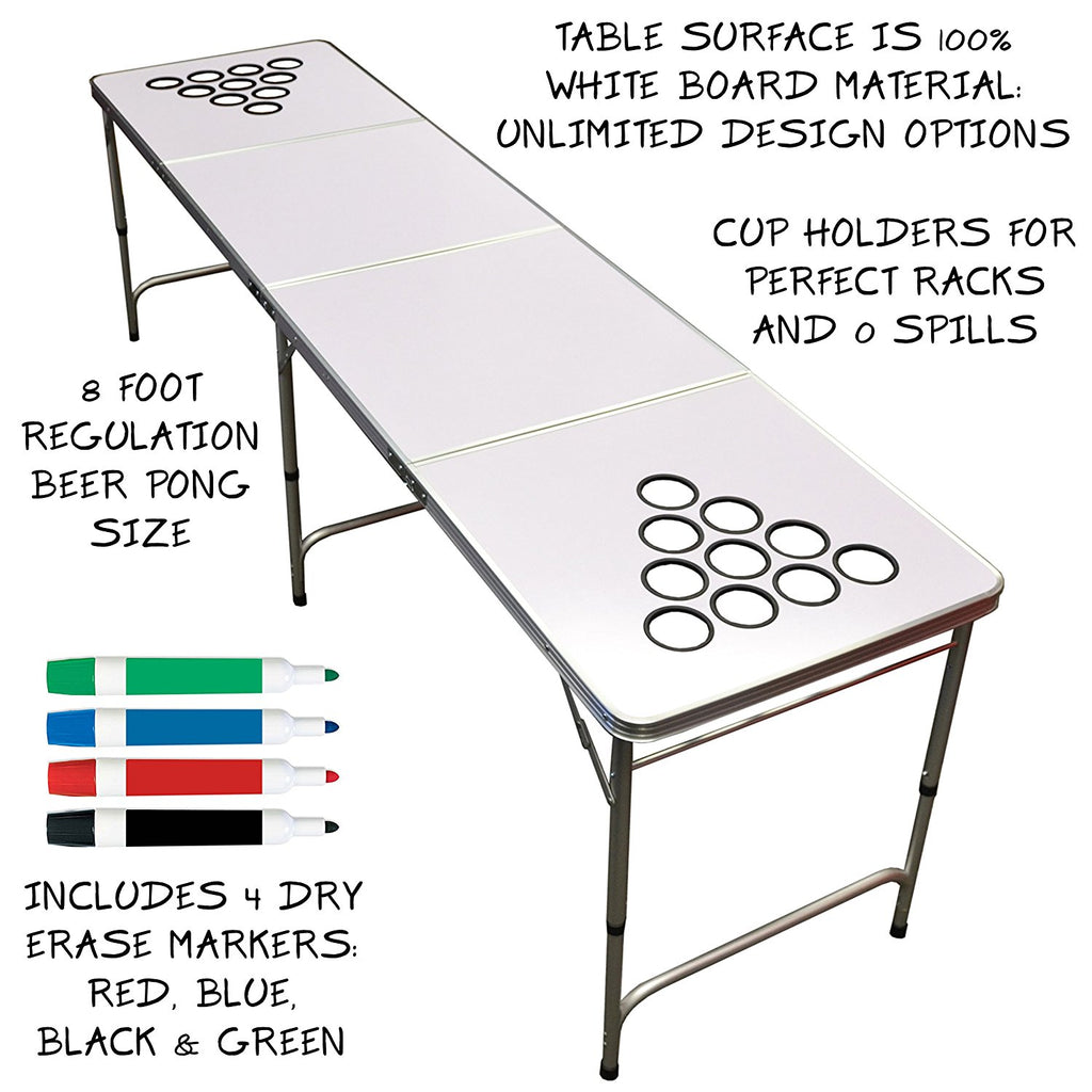 Dry Erase Portable Beer Pong Table – BeerPongTables.com